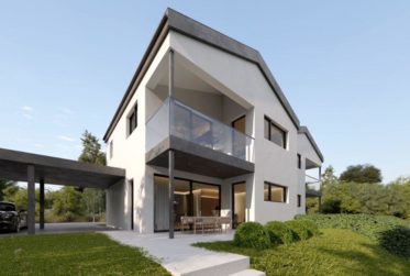 vente sur plan de deux maisons mitoyenne dans environnement résidentiel
